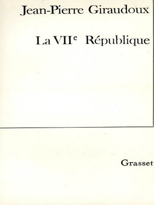 cover image of La VIIe république